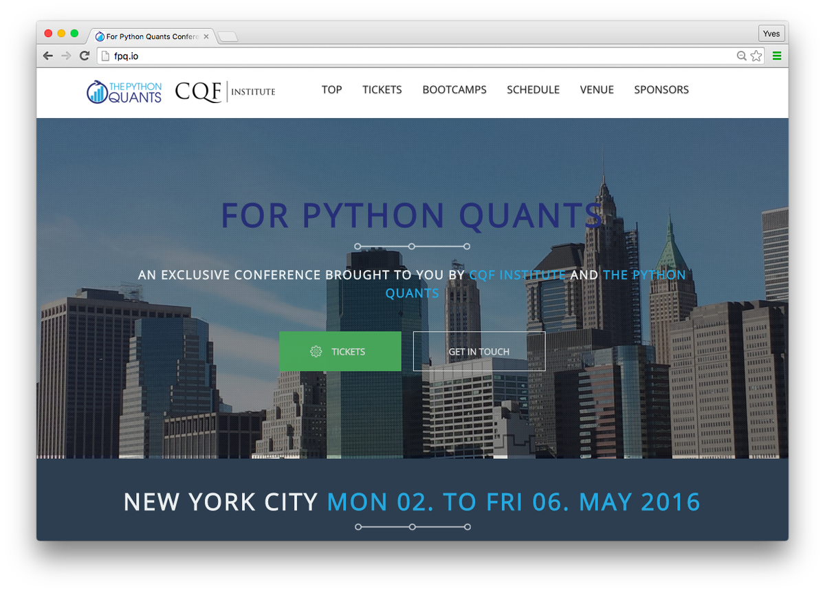 dyjh's tweet image. #PythonQuantsConf in May | #blockchain #python #machinelearning #AI #volatility #finance | fpq.io