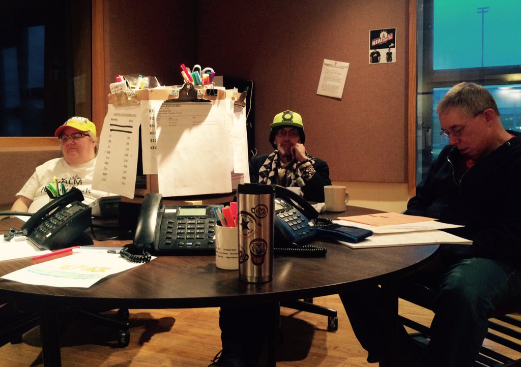 DeepSeaZamzow's tweet photo. Need them phones to ring if you want them tunes to sing! Pledge a few $s for Fresh Air Community Radio @kfaiFMradio https://t.co/kzh5UPT2Tx