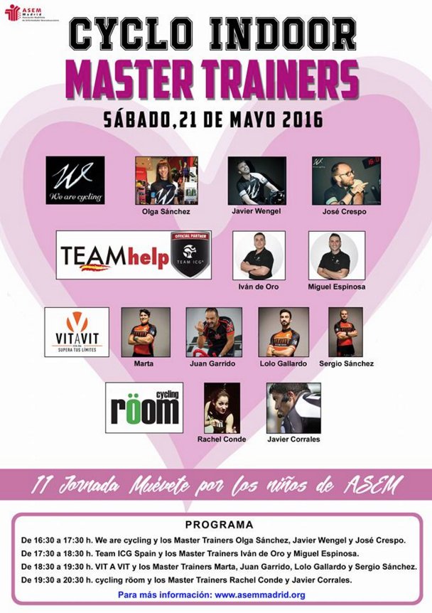 GHsportsFitness's tweet image. Proximo 21/04 evento solidario Asem en Madrid, a tope con lo niños! @Ivandeoro @EspinosaICG #TeamHelp
