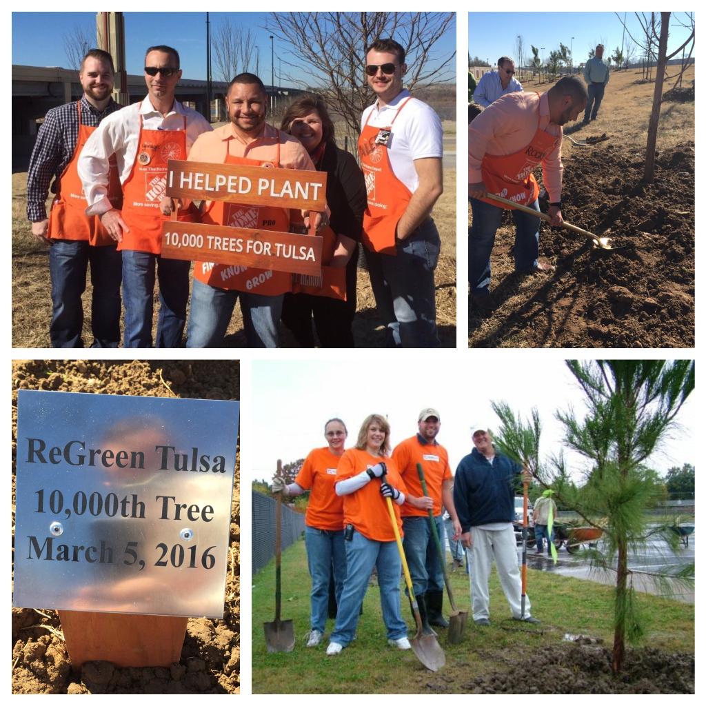 #TeamDepot has been replanting trees in Tulsa, OK ever since an ice storm in 2007. This month, they hit 10,000!