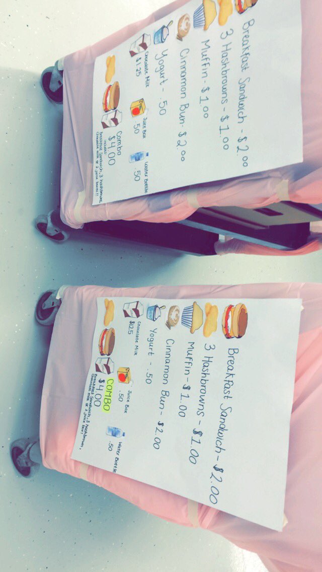 OdssMegabowl's tweet photo. Breakfast cart on wheels is coming to your block A classes. Smells really good right now https://t.co/z2XC8XBZb6
