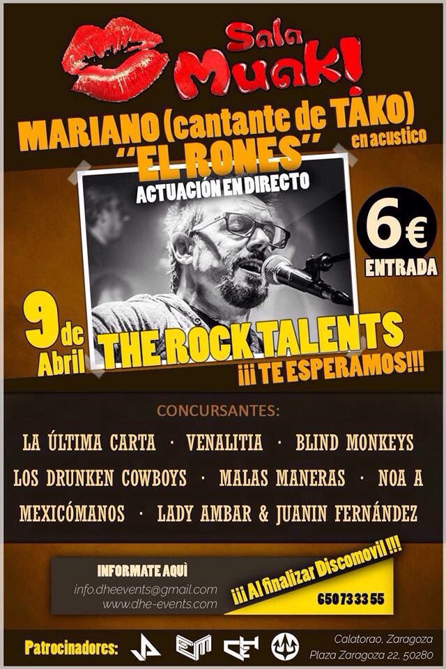 _BlindMonkeys's tweet photo. IMPORTANTE
Volvemos a los escenarios el 9 de abril en la sala Muak de Calatorao, con otras bandas a modo de concurso https://t.co/INUMuVV2qD