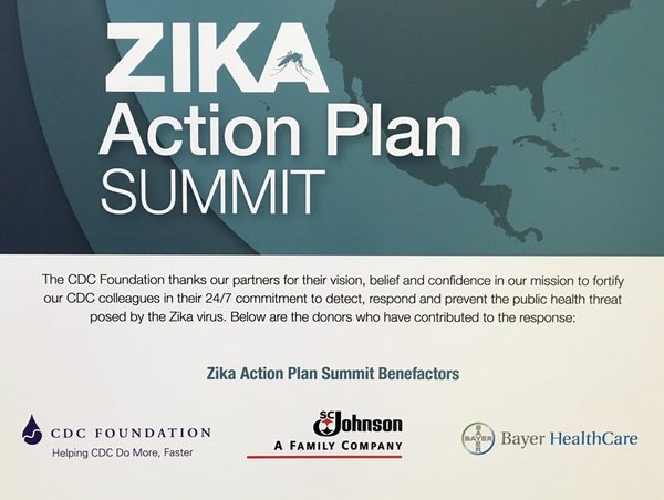 CDCFound's tweet image. Special thanks to @BayerUS &amp;amp; @SCJohnson for supporting today's #ZikaSummit at @CDCgov @WhiteHouse.