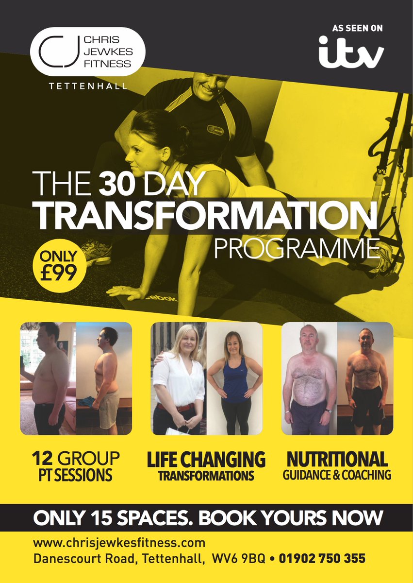 ChrisJewkes's tweet photo. Monday 4th April 2016 sees the launch of our 30 Day Transformation program. info contact us #healthyliving #fitness https://t.co/cfJTAFctJu