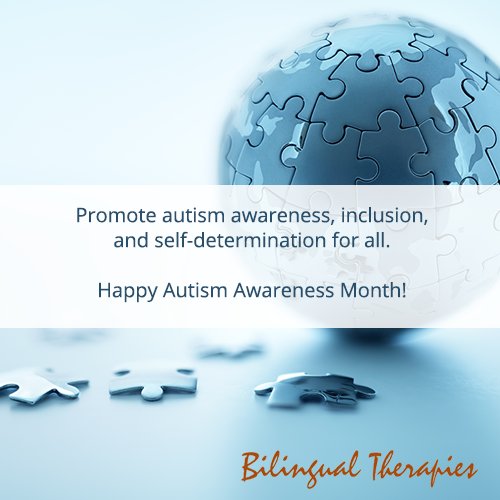 BilingualThera's tweet photo. #AutismAwarenessMonth is upon us! This means promoting inclusion and understanding of those on the #autism spectrum. https://t.co/Xni9xdfFny