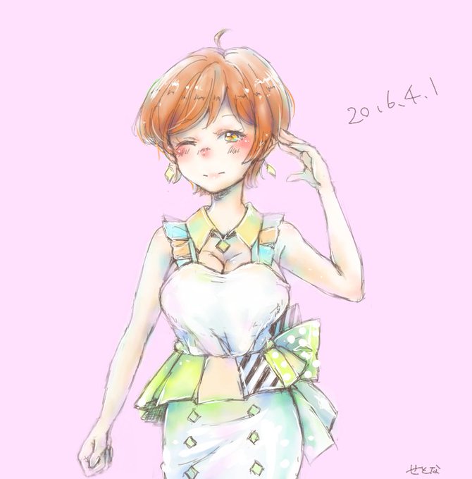 せとな@ナナシス3rd22さんがTwitterに投稿した晴海サワラ(ゾンビランドサガ)のイラスト。