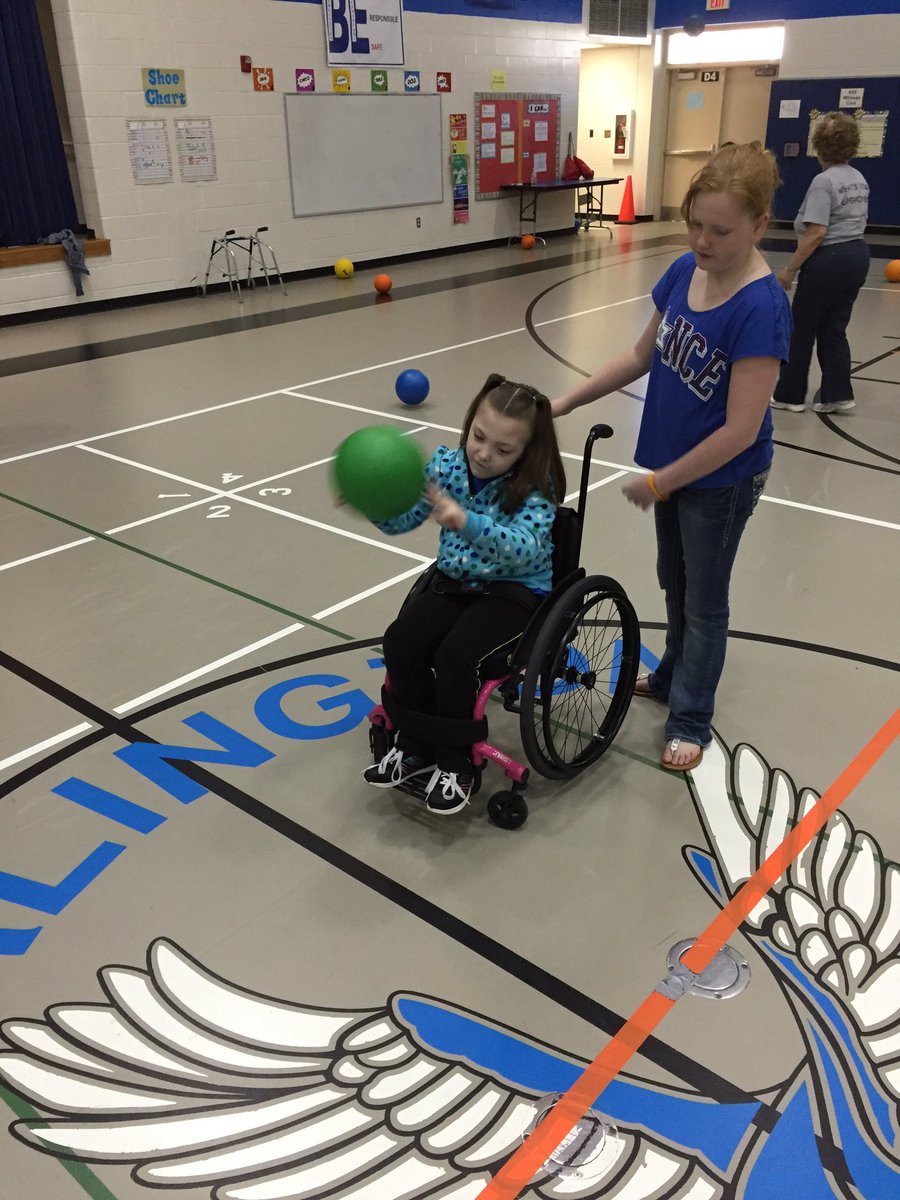BES_PE's tweet photo. #ModifiedPE class time this morning! Thanks @BES_Technology for joining in on the fun! 😊 #PEIsForEveryone https://t.co/iqV9MHV3q3