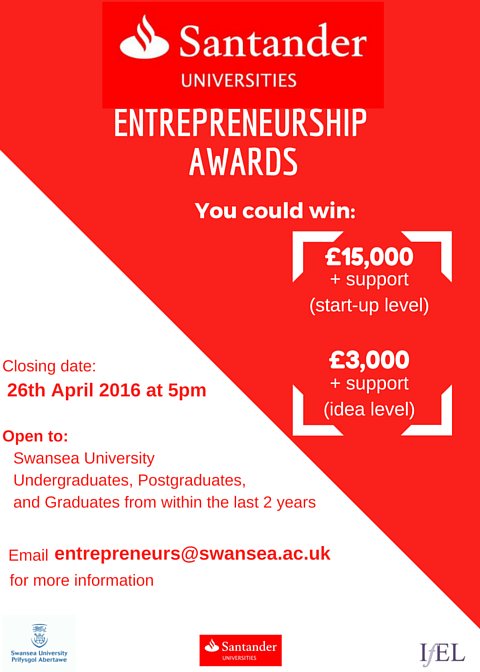 EntzSwanseaUni's tweet photo. Calling @SwanseaUni students &amp; recent @Swansea_Alumni! Your GREAT business ideas you could win you some needed CASH! https://t.co/HEdr8YrtSC
