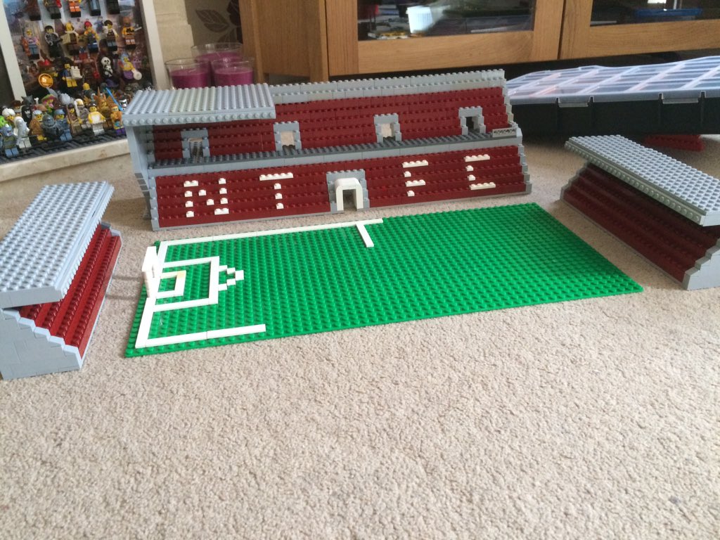 Iest_ntfc's tweet photo. We have a north &amp; south stand and some roof work on the west #lego #sixfields #needmorebricks #ntfc #proudtobe https://t.co/QcMC2WrHTh