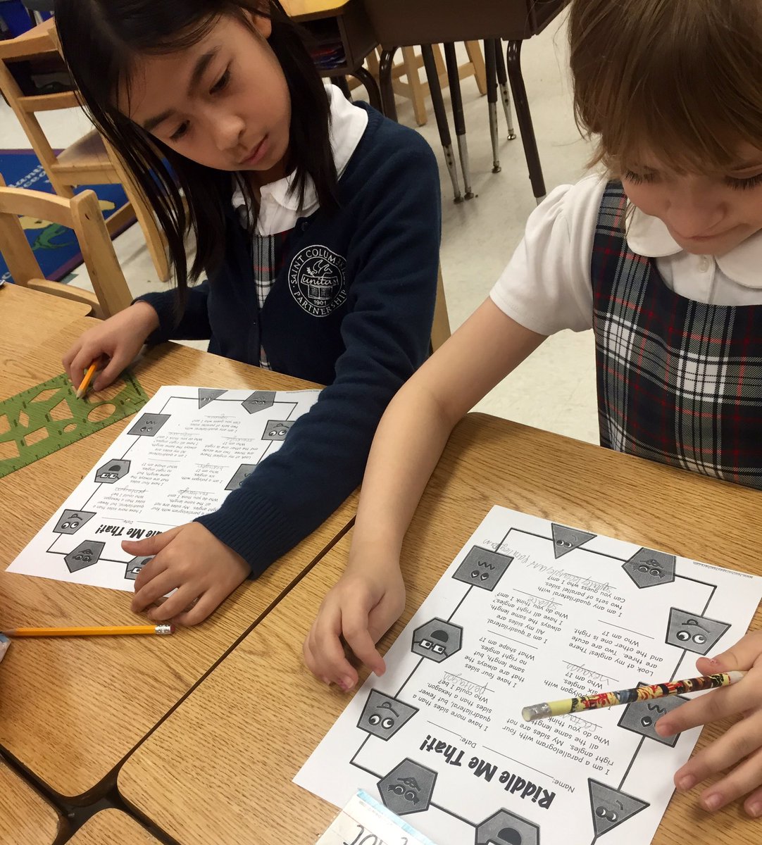 stcpsgrade2's tweet photo. Sorting real life 3D shapes, solving polygon riddles, and hunting for parallel lines #flexfriday #geometry #grade2 https://t.co/xmErJsZyIg
