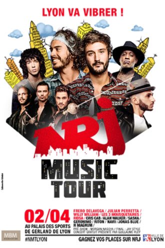 #NMTLyon samedi présente par <a href="/guillaumepley/">Guillaume Pley</a> avec <a href="/FreroDelavega/">FréroDelavega</a> <a href="/Ridsa_Officiel/">Ridsa</a> <a href="/criscab/">Cris Cab</a> <a href="/Les3MOff/">Les 3 Mousquetaires⚔</a> <a href="/willy_william/">Willy William</a>