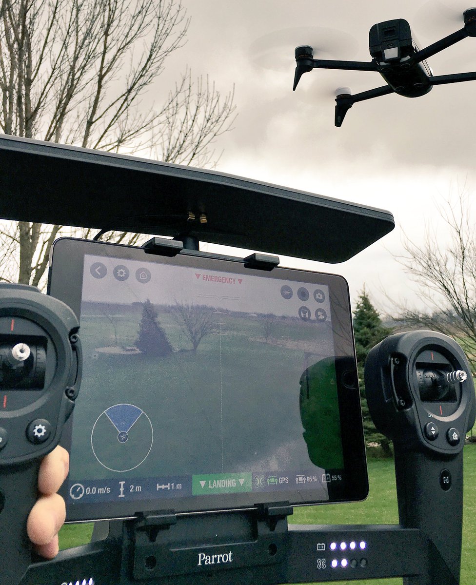 TheChadColby's tweet photo. Great flights AM w/ @Parrot #bebop2 w/ #skycontroller @JasonSchmidtAG @heinsite57 @PlanterDoctor @foxracingfreak https://t.co/gEE7QmDfxX