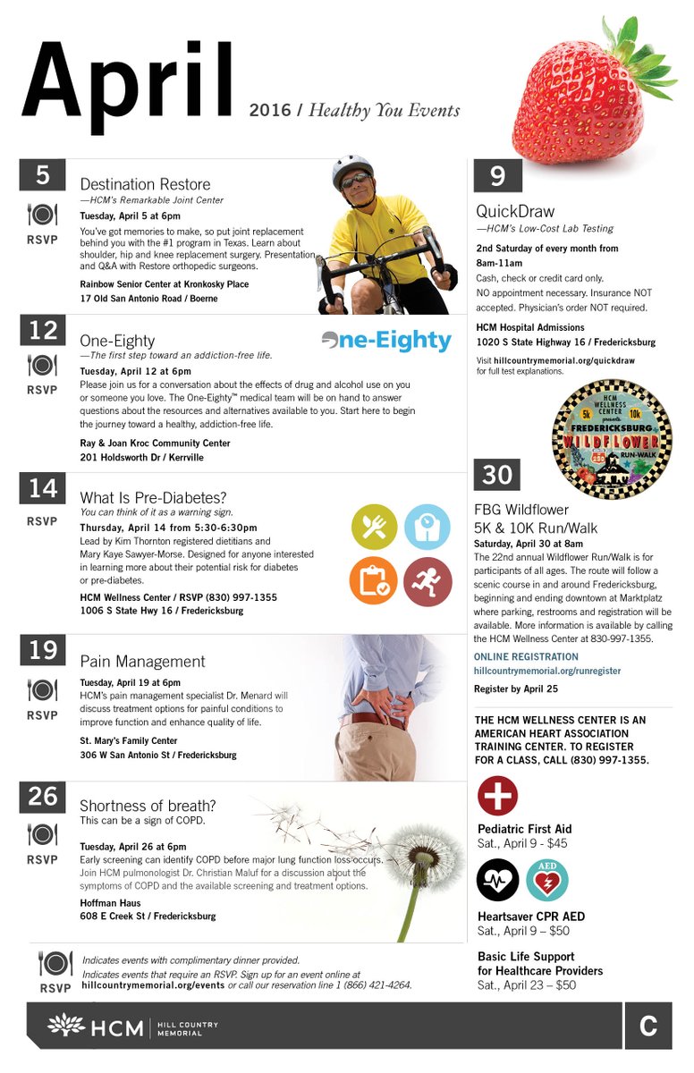 RemarkableHCM's tweet photo. April's Healthy You events are all about #creatinghealthy to RSVP call or follow this link https://t.co/xvyAa9osgB https://t.co/gFarGq99fg