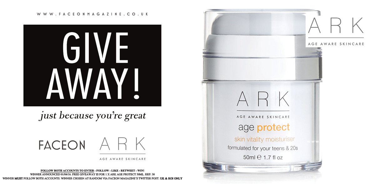 FACEON_Magazine's tweet photo. #GIVEAWAY ENDS MIDNIGHT! @ArkSkincare @Suemoxley @FACEON_Magazine | FOLLOW ALL - LIKE &amp; RT! https://t.co/onb7zVy6Dh https://t.co/8aNVcnTApY
