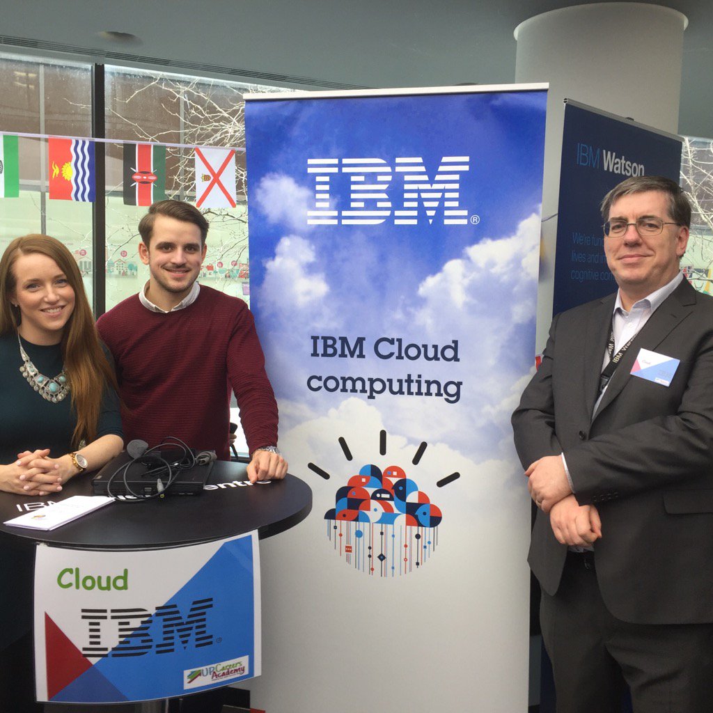 jgmachin's tweet photo. Great day at the IBM careers fair @IBMUKcareers thanks to the @IBMcloud team for supporting! #upca16 https://t.co/kaR1euzSLq