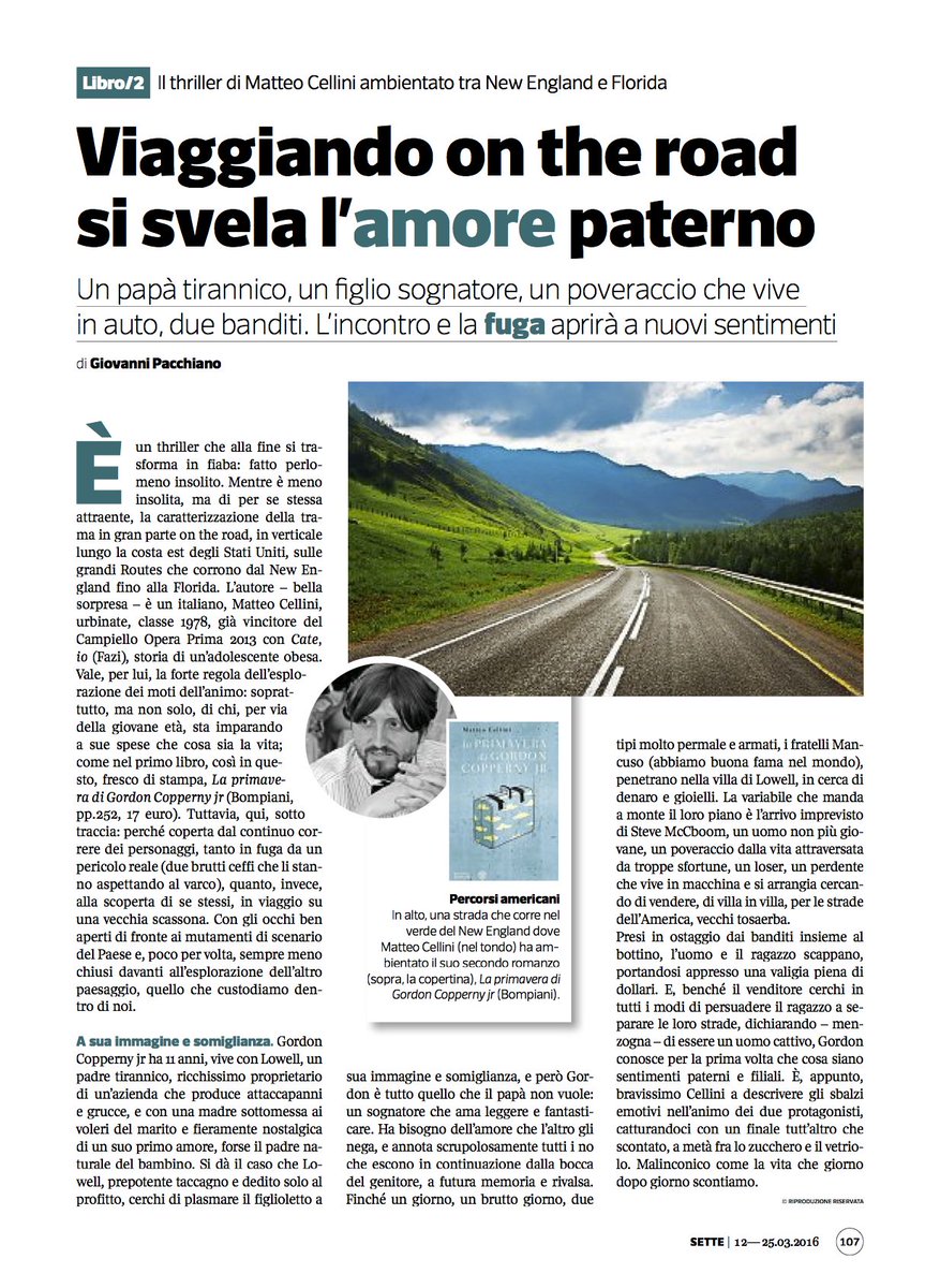 westeggediting's tweet photo. @Stoleggendo «un thriller che si trasforma in fiaba» (#GiovanniPacchiano su #MatteoCellini, Sette del @Corriere) https://t.co/iheyXyXkeA