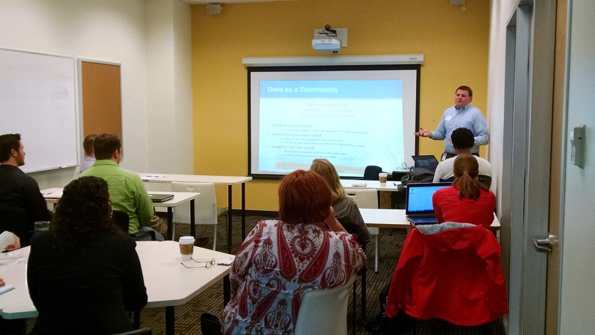 patrickfassnac1's tweet photo. #DataDan in his groove talking data analysis/application potentials w/ Mission&Education stakeholders.
#GEMcon2016 https://t.co/dgOfwXXUPQ