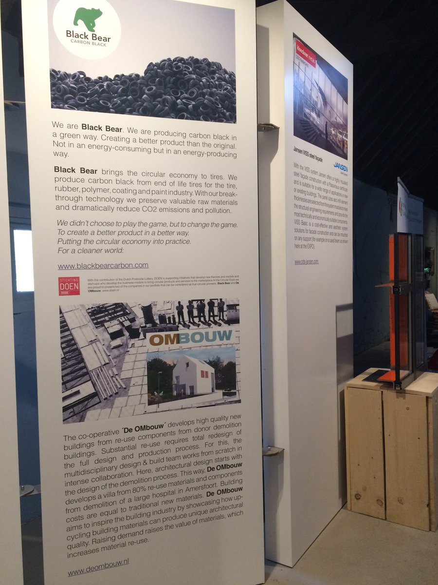 Manon_Klein's tweet photo. Op de #circularexpo ook @StichtingDOEN partners @OMbouw en @BlackBearCarbon en @Enginn_eu https://t.co/l30kZG7nEZ