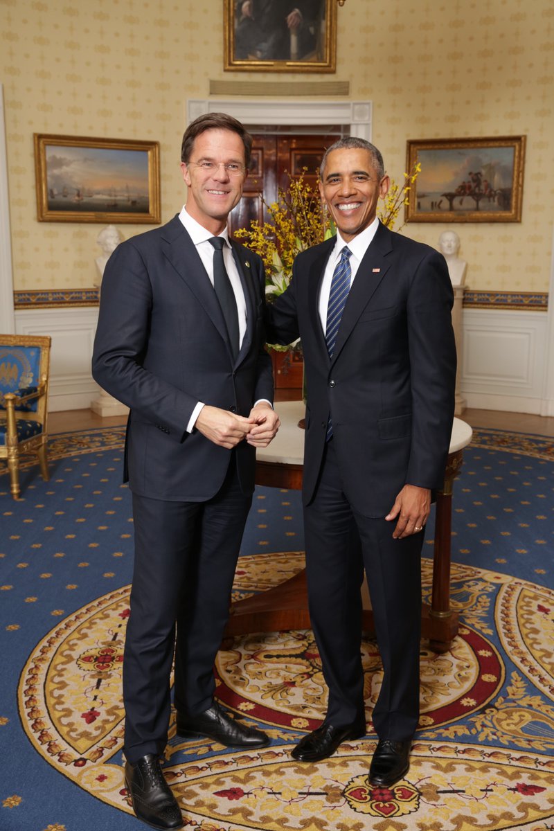 Last night, <a href="/MinPres/">Dick Schoof</a> Rutte was welcomed to <a href="/WhiteHouse/">The White House</a> by President <a href="/BarackObama/">Barack Obama</a>, prior to #NSS2016 working dinner.
