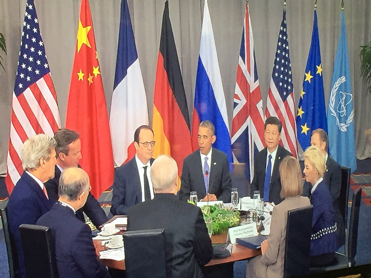 SHFWire's tweet photo. Obama and the P5 + 1 talk about the Iran nuclear deal in the #NSS2016 but say economic sanctions won’t change https://t.co/BWqnbu1vfX