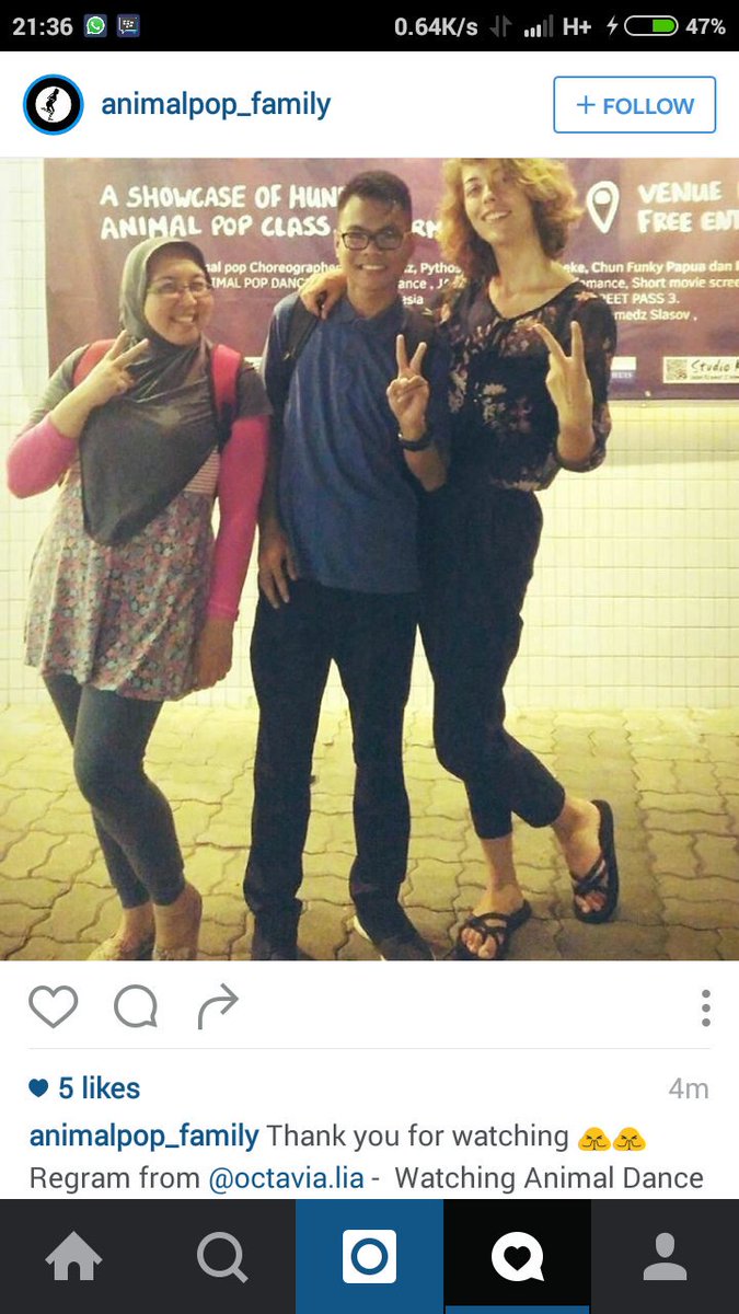Direpost sama Animal Pop Family Hip Hop Dance di IG.🙌🙌🙌🙌