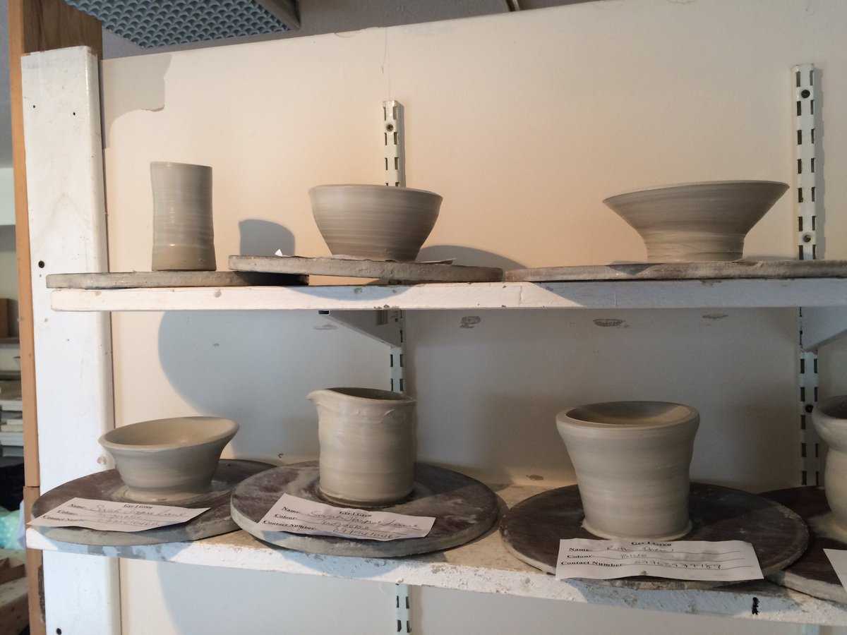 siopgloster's tweet image. The first pots from our course this morning! @BBCGetCreative #bbcgetcreative #porthmadog #glosters