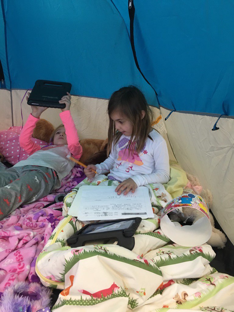 We can even do @eSparkLearning in a tent! #campreadalot