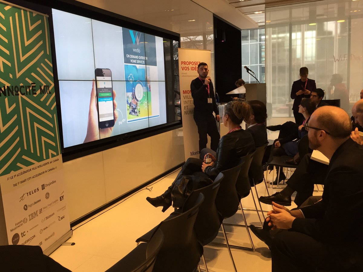 mtl_lium's tweet photo. Dévoilement 2e cohorte @InnoCiteMTL : @wedoservices ! #innmtl #smartcity #villeintelligente https://t.co/5MeS0GVsxe
