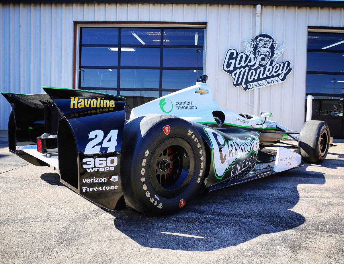 This is no April Fool's Day joke - our #Indy500 <a href="/gasmonkeyenergy/">Gas Monkey Energy</a> car really is this awesome. 1 more month 'til May!