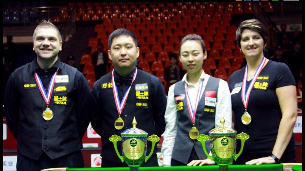 StarSnooker's tweet photo. Big congrats for 4 finalists for the Chinese Billiards World Championship! This event hosted by Star. https://t.co/LH8F5LaIeq