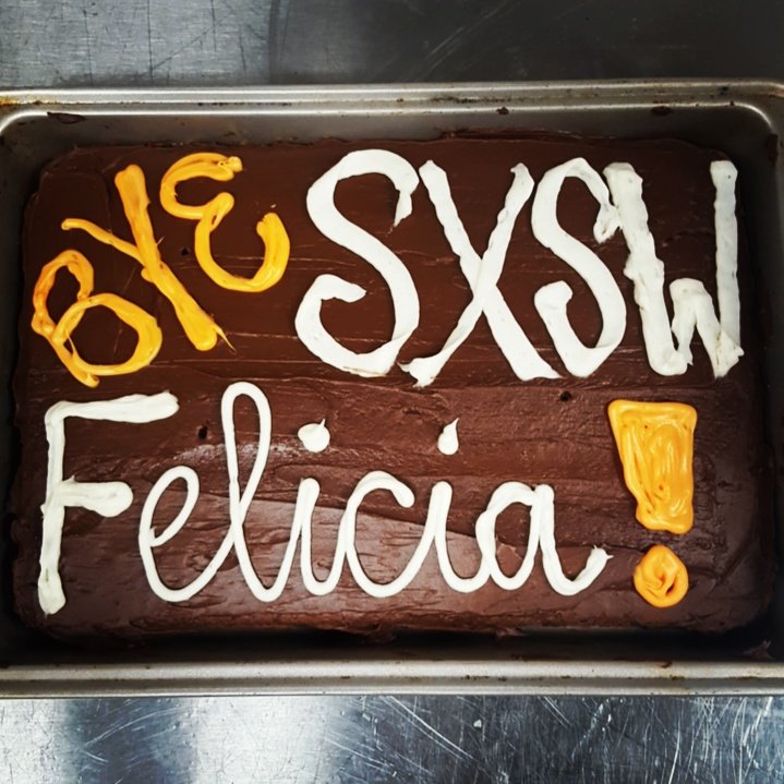EurekaAustin's tweet photo. We had a great time, SXSW! Thank you for the epic inauguration, we will see you next year! #byefelicia https://t.co/N3jtNMsHaE