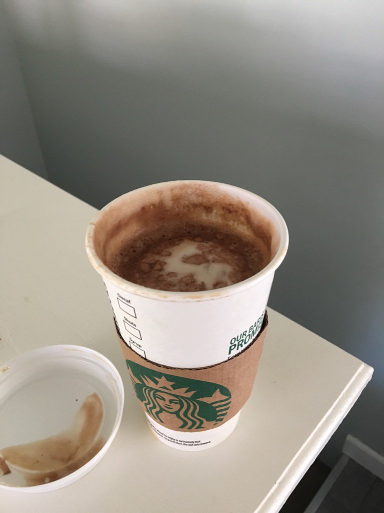 ccarrel's tweet photo. @starbucks Didn't realize no whip cream meant a half of cup of coffee https://t.co/TKwihFmqti