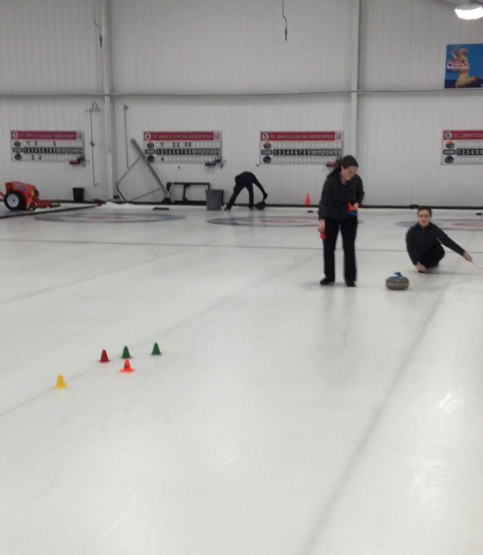 leslieannewalsh's tweet image. Curling season is never over @TeamRobertsNL great practice #releasepoints #closeenough