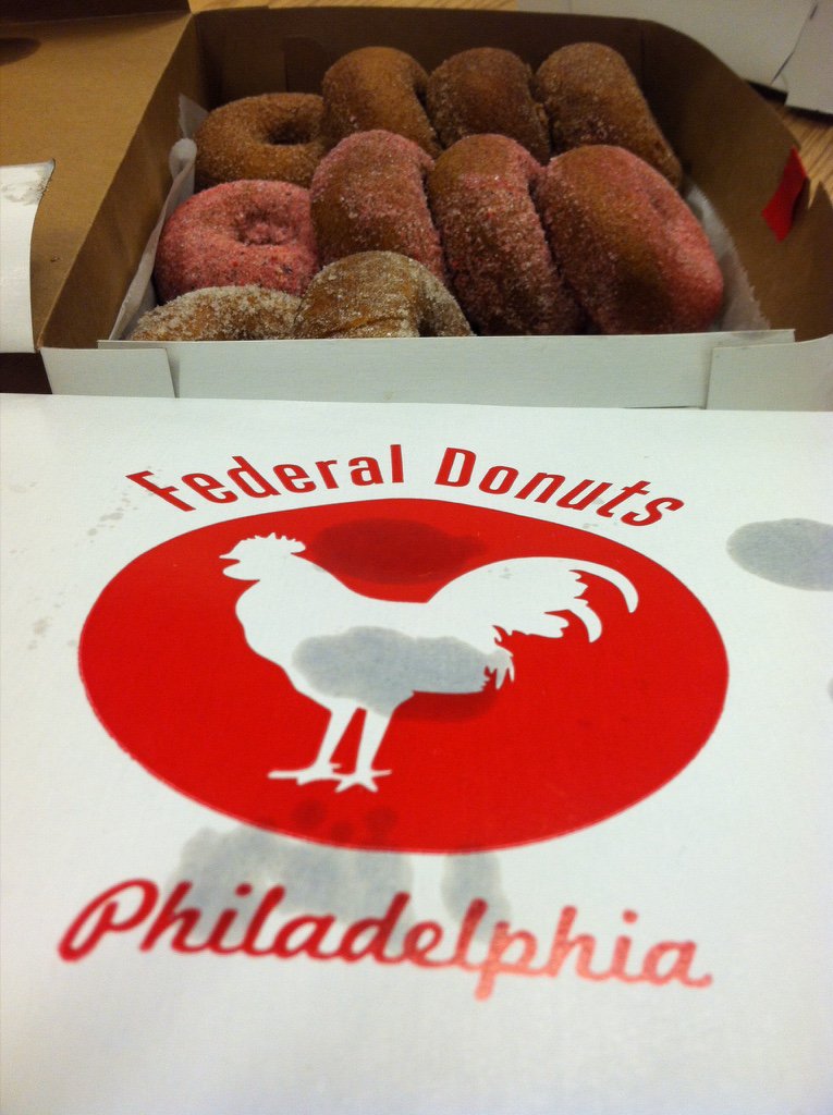 CodeForPhilly's tweet photo. Mmmmmm thanks @FederalDonuts @ReAnimatorPhila &amp; @ChestnutBagels for well-earned treats to wrap up #DemHack2016 ! https://t.co/chmvCfJUqM