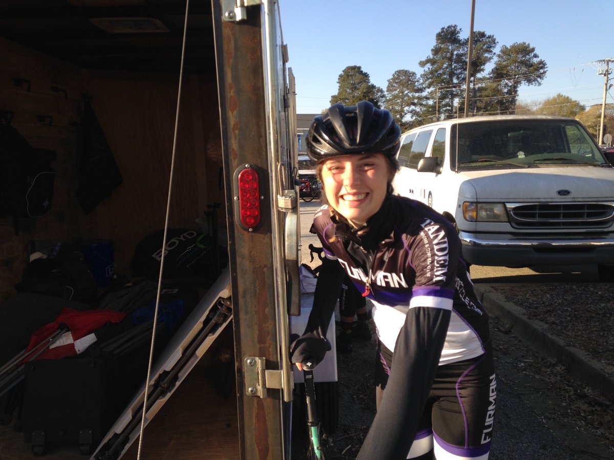 LMRHIM's tweet photo. @fucycling Danielle can't wait to get out and lead the pack up the hills! #GoFurman https://t.co/SWnt2e5OUF