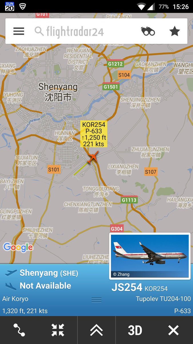 CivMilAir's tweet photo. Air Koryo
Shenyang > Pyongyang #DPRK North Korea
Tu204 #P633 JS254
https://t.co/7Jn1oq8zrK https://t.co/xatFieyQ5t