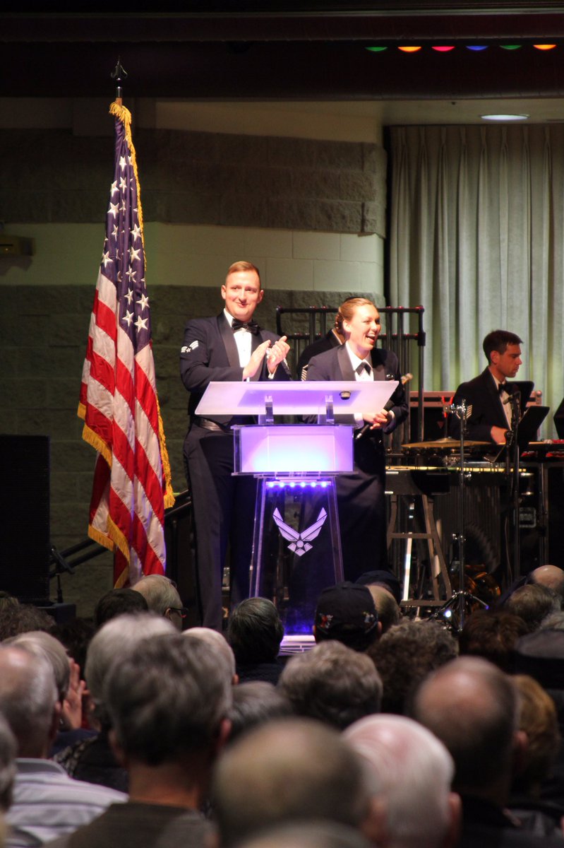 USAFBoMA's tweet photo. Anyone who comes to a Band of Mid-America concert can agree: we have a great time 😀❗️🎵 #inspire #honor #goodtime https://t.co/Em0chzPn6t