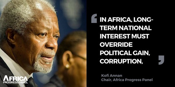 AfricaProgressPanel (@africaprogress) on Twitter photo In #Africa long-term national interest must override political gain, corruption, <a href="/KofiAnnan/">Kofi Annan</a> bit.ly/1i9srt1 In #Africa long-term national interest must override political gain, corruption, <a href="/KofiAnnan/">Kofi Annan</a> bit.ly/1i9srt1