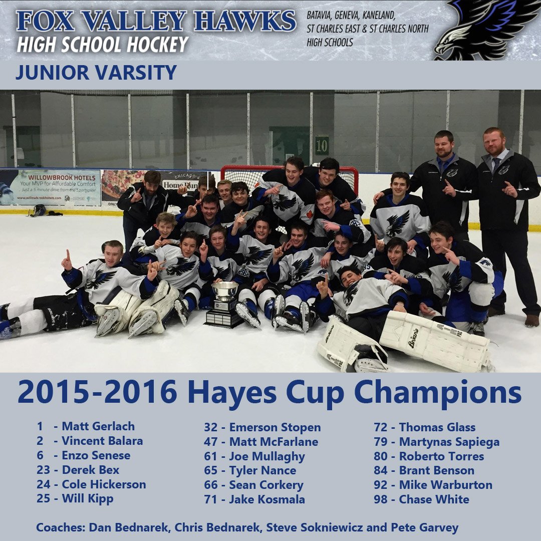 FoxValleyHawkJV's tweet photo. Congratulations to our boys on taking home the 2015-2016 Hayes Cup! https://t.co/Lkjh3zESAc
