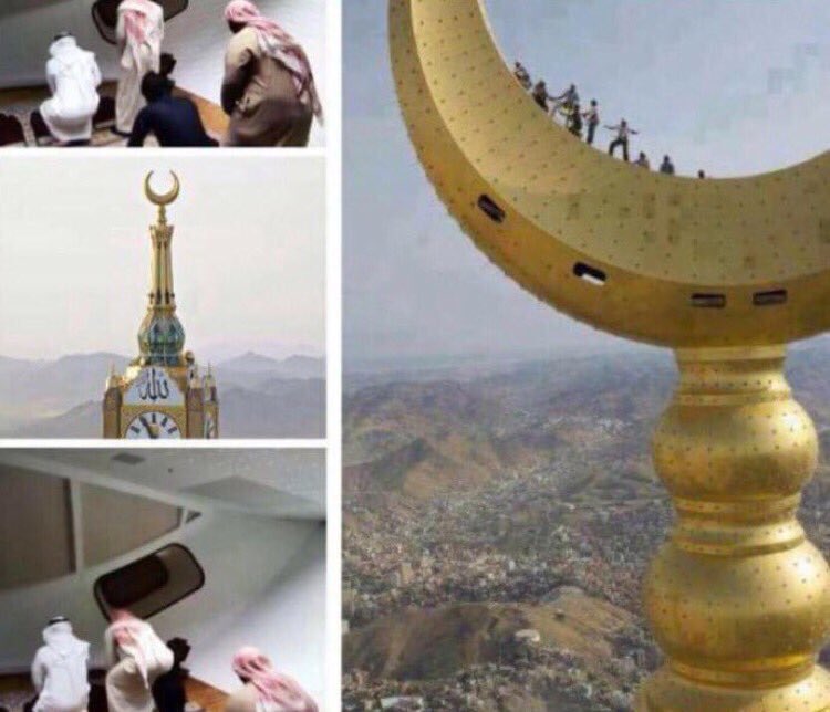 تاريخنا العظيم on Twitter "هل تعلم أن هلال برج الساعة في مكة المكرمة