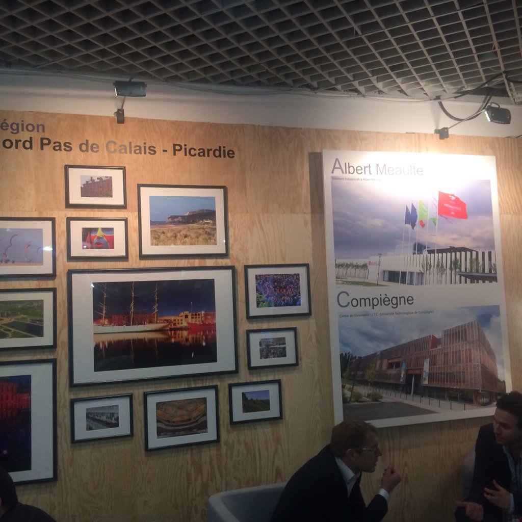 Vu au MIPIM à Cannes,salon international de l'immobilier,Compiègne représentée par l'UTC sur le stand de la région.