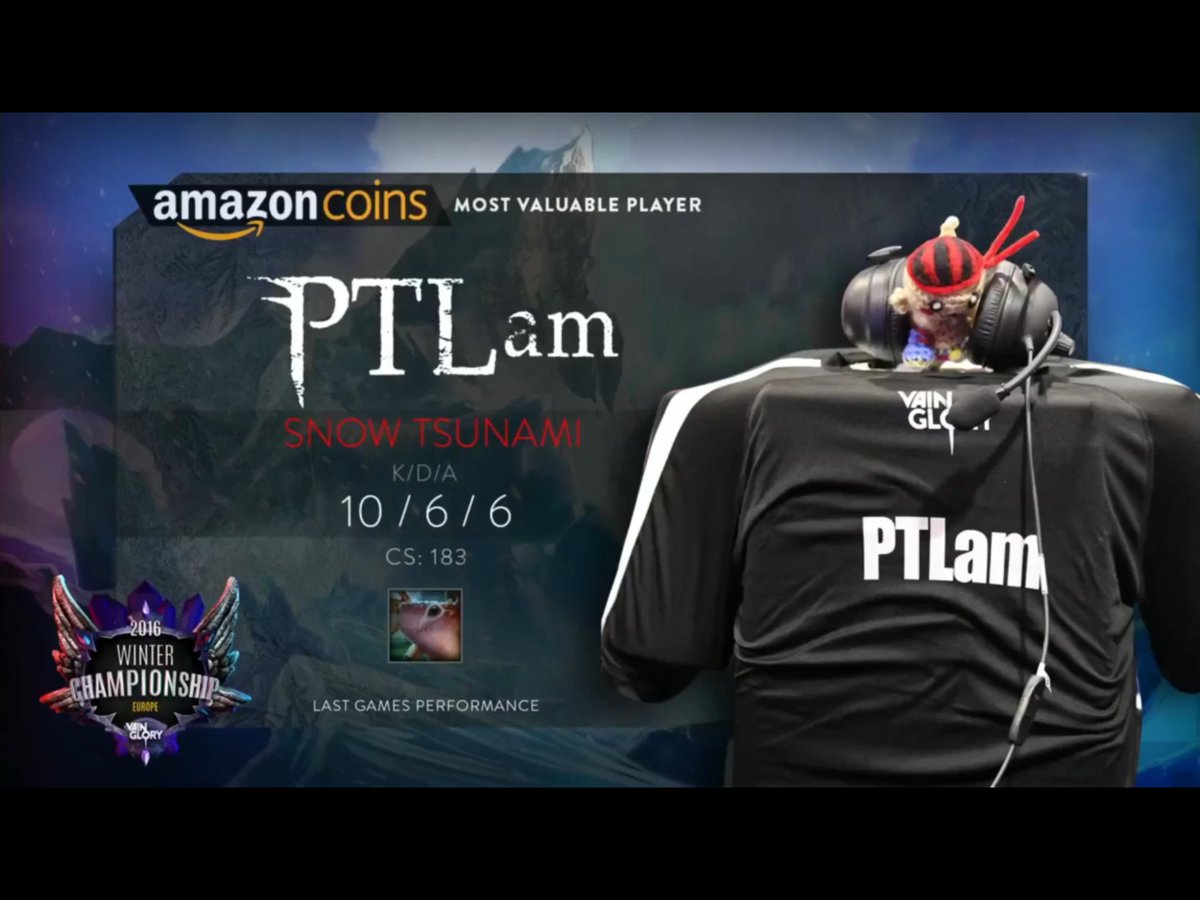 VaingloryRU's tweet photo. .@TeamSNOWvg в финале чемпионата Европы!Самый ценный игрок матча — PTLam! #VaingloryLive #SNOWGLORY https://t.co/nLznRzkzYr
