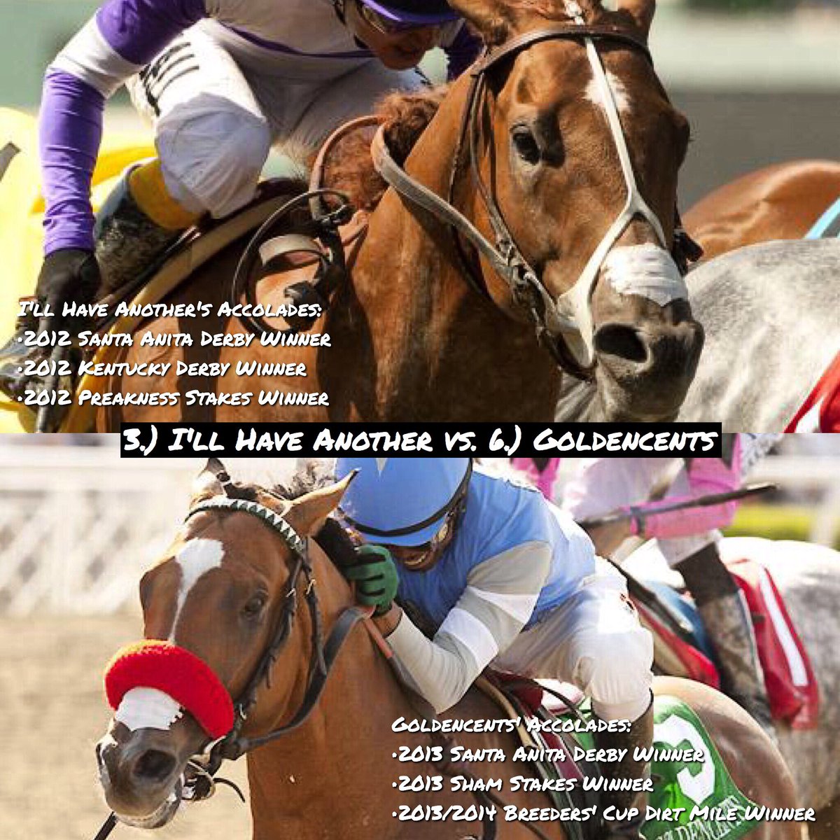 Here's how the showdown shakes out. Vote here and at Instagram.com/SantaAnitaPark #ThoroBracket #MarchMadness