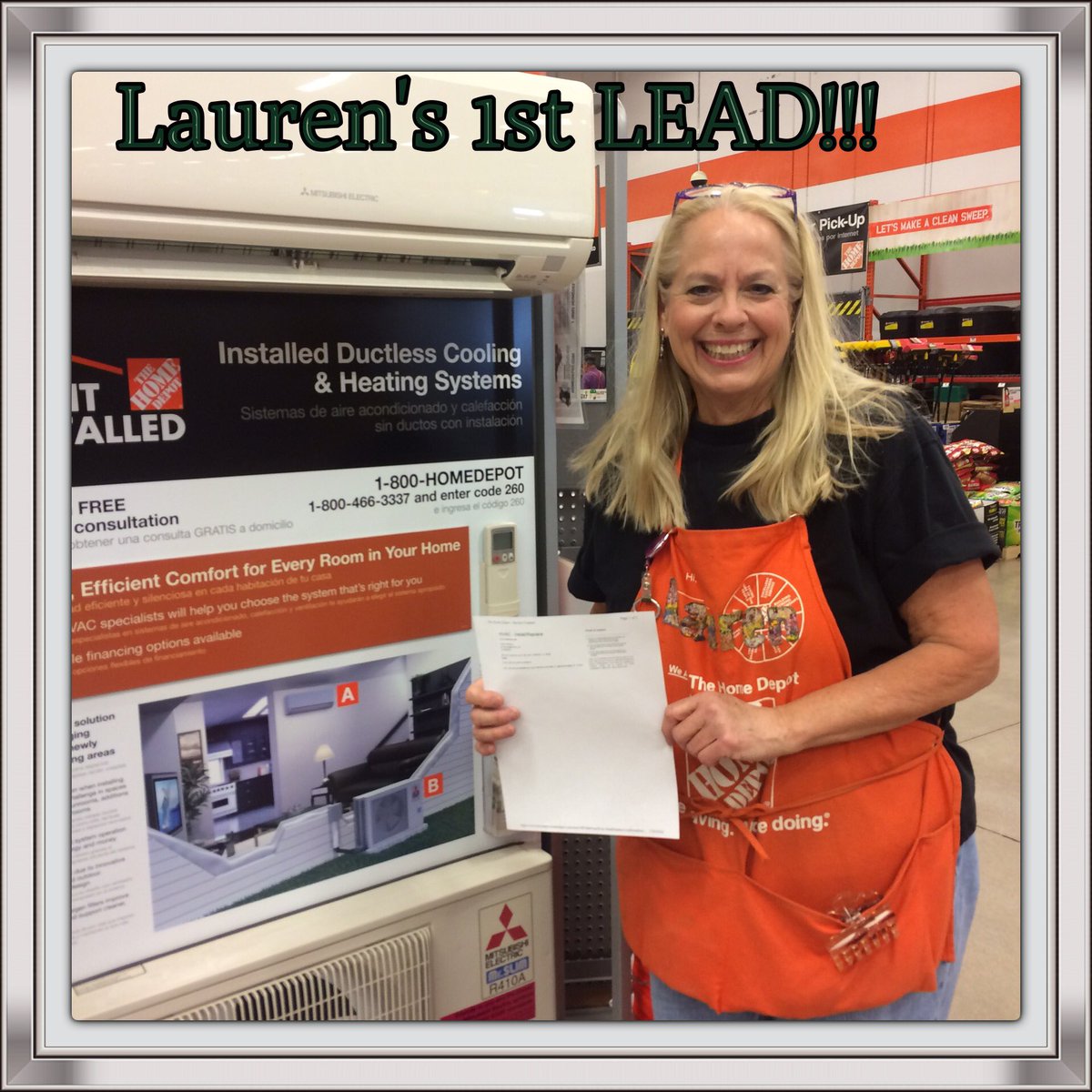 Lauren just got her 1st lead! #HVAC #swbest Way to go👍🏻 <a href="/MarcusRoyal2/">Marcus Royal</a> @lbarelas @BookerTrina @CDawson601