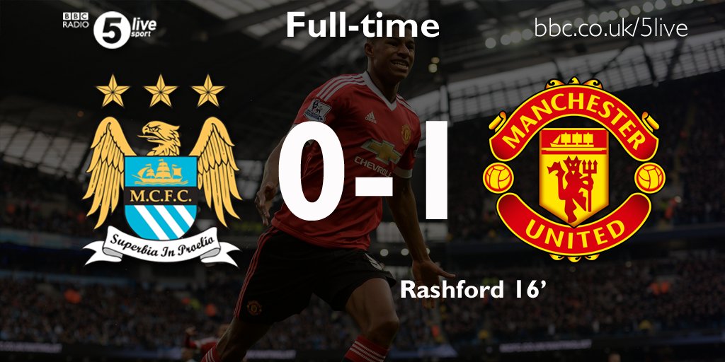 5liveSport's tweet photo. #MUFC win the #ManchesterDerby and move to within a point of #MCFC in the race for 4th

Boos at the Etihad https://t.co/J0yroa2nRD