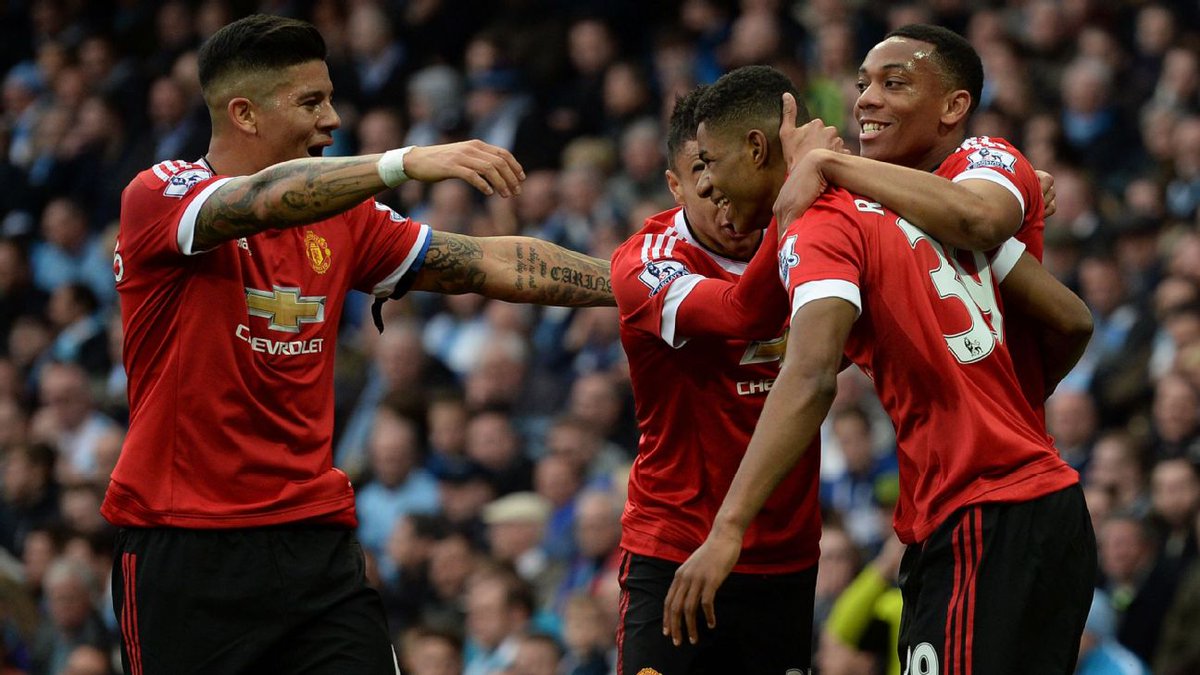 ESPNFC's tweet photo. FT: Manchester City 0-1 Manchester United
Marcus Rashford's lone goal is the winner for #MUFC. #ManchesterDerby https://t.co/nrcasGWYm8