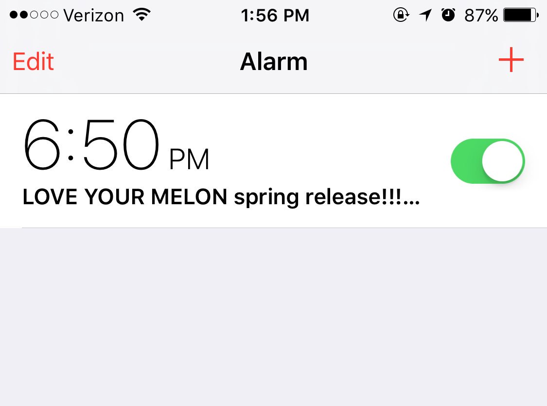 msmcLYMcrew's tweet photo. Set your alarms now!!! 7pm tomorrow, Monday, will be the big spring release!!!! Get yours while you can #msmclym ❤️🍉 https://t.co/FkvuA1w1Nf