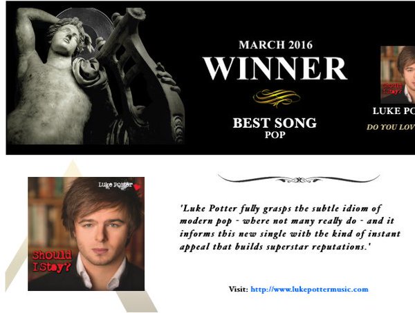 Lukepotter_Arg's tweet photo. Luke gano el premio "Mejor canción pop" por 'Do You Love Me Yet' este mes!!! MUCHAS FELICIDADES LUKE 😊🎉🎇🎆 #LPArg https://t.co/S7vPtW4DUI