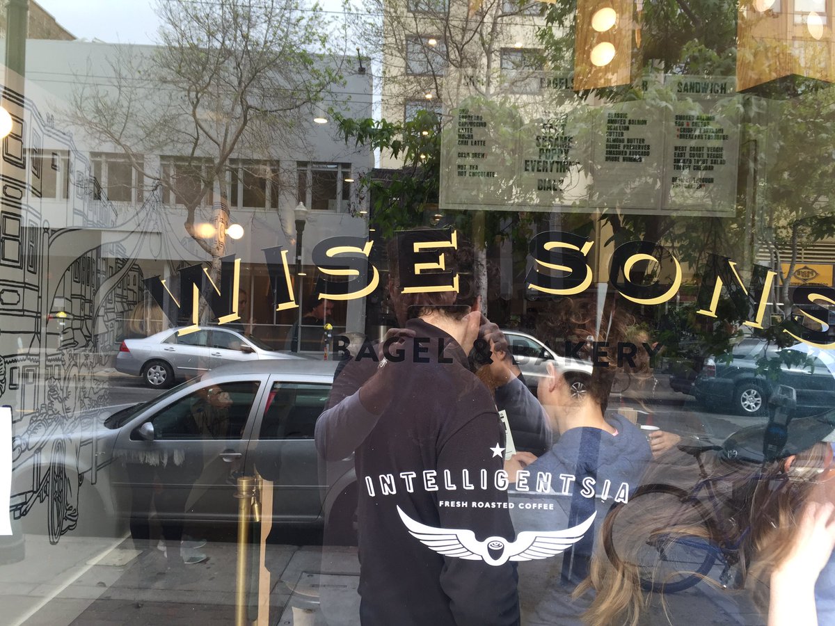 MarkFarrellSF's tweet photo. First bagel from Wise Sons on Fillmore this morning #BestinSF https://t.co/92REqsriRw