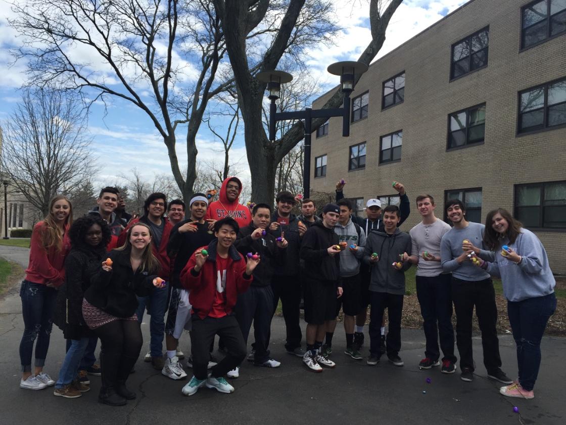 _StVinnys's tweet photo. Congratulations to the two winners of our Hall Council Easter Egg Hunt! Congrats @_chefjason @Srubinski #fasholy https://t.co/3bIw9yBPRx